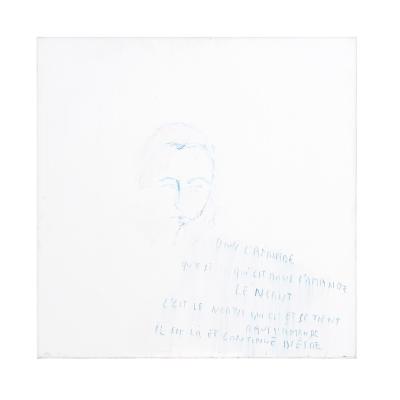A. Mandelbaum, "Paul Celan", la série mes icônes, 90x90 cm, 2014
