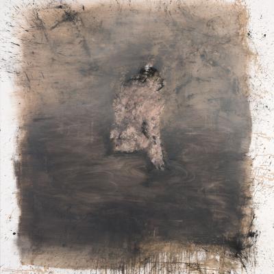 a. rezki, "sans titre", acrylique sur toile, 197x164cm, 2016