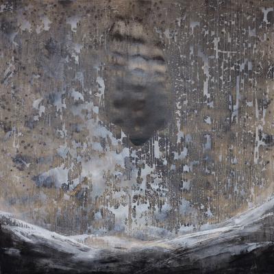 rolet - “vers un autre monde”, technique mixte et huile sur toile, 140x140cm, 2012 