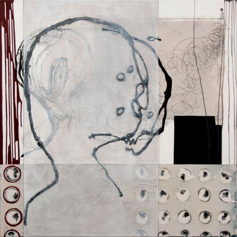 franca ravet, la source, 100x100cm, 2015