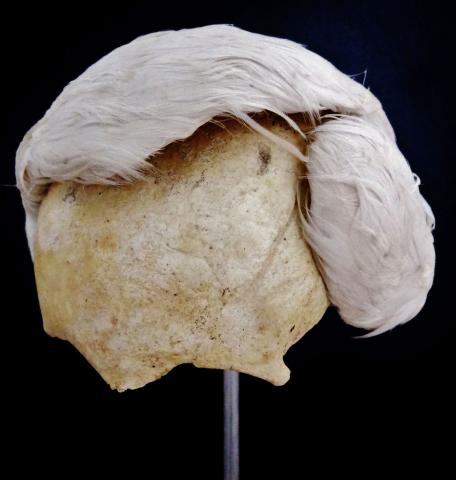 rolet - “le bibi”, os, plume, acier, 30x15x15cm, 2007