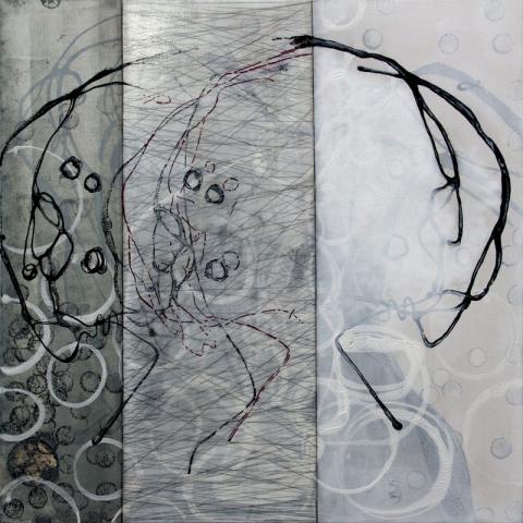 franca ravet, l'effervescence du vide, 100x100cm, 2012