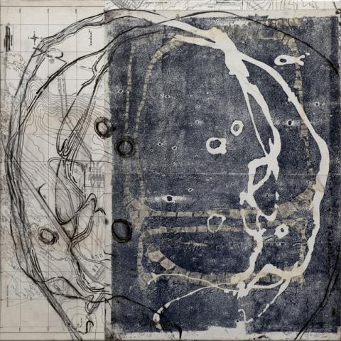 franca ravet, les heures creuses, 60x60cm, 2016