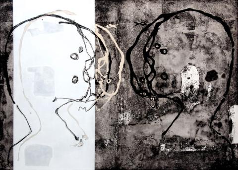 franca ravet,l'évasion, 100x140cm, 2018