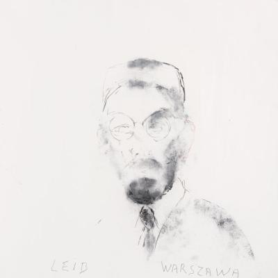 a. mandelbaum, "sans titre", fusain sur papier, 50x50 cm, 2017